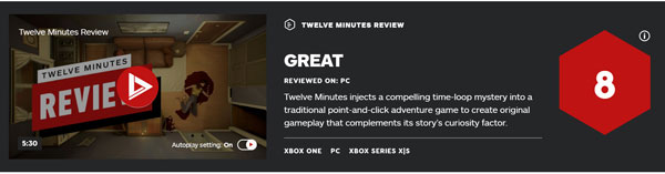 《十二分钟》IGN评价