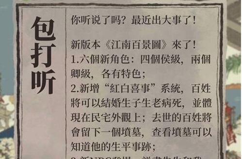 江南百景图包打听有什么用