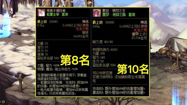 《DNF》合金战士职业神话装备排名解析