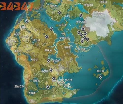 夜泊石分布一览