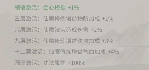 一念逍遥二十二阶功法属性效果一览