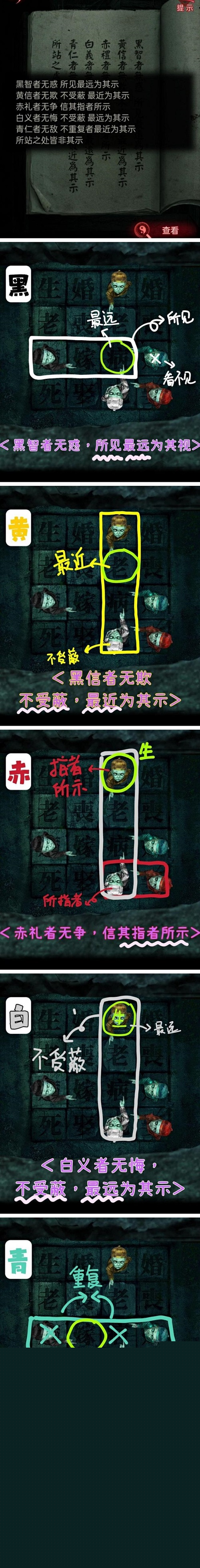 纸嫁衣3黑白黄赤青解密攻略