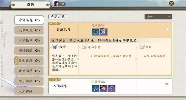 天涯明月刀手游云滇风月奇遇触发完成攻略