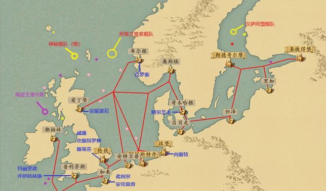 梦回大航海国家队位置在哪 梦回大航海全地图详细标注