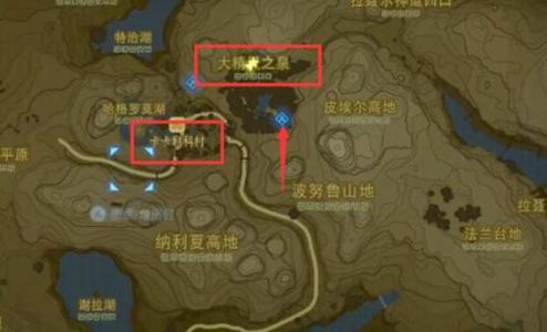 塞尔达王国之泪大精灵之泉位置（4个大精灵之泉位置地图）