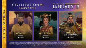 《文明6》中国领袖DLC将于1月19日在Steam和Epic平台发售