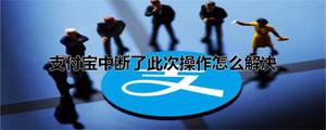 支付宝中断了此次操作怎么解决